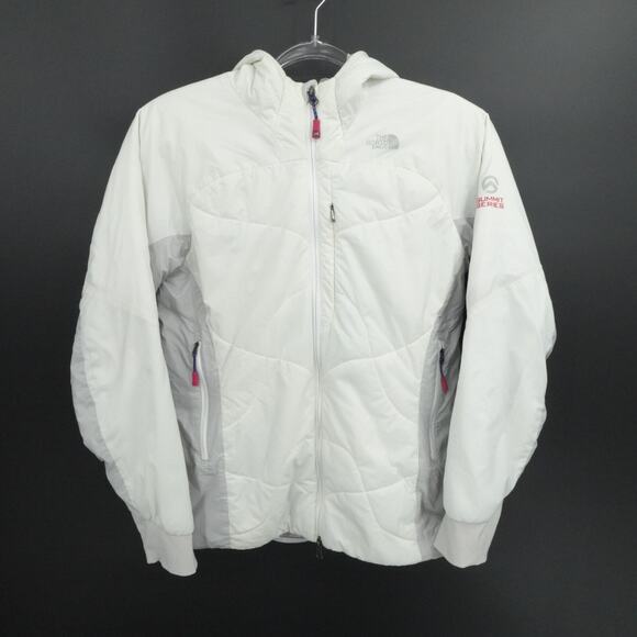 The North Face Jacket Womens Medium Gray White Summit Series Primaloft‎ Puffer - Picture 1 of 12
